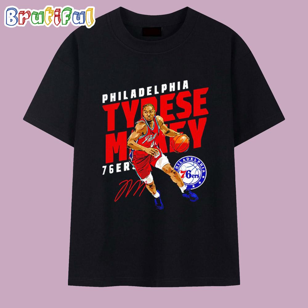 Tyrese Maxey Philadelphia 76ers Vintage Signature T Shirt
