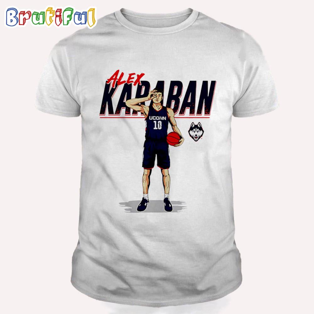 Uconn Basketball Alex Karaban Player Caricature T Shirt
