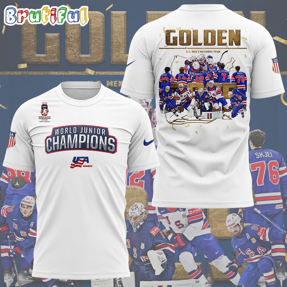 USA Hockey 2025 IIHF Men's World Championship Golden T Shirt