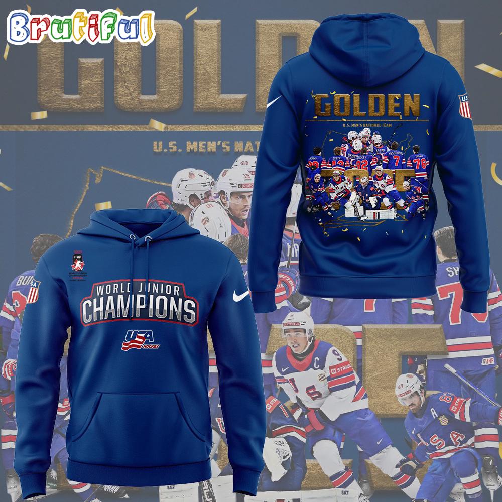 USA Hockey 2025 IIHF Men's World Championship Limited Edition Golden Hoodie
