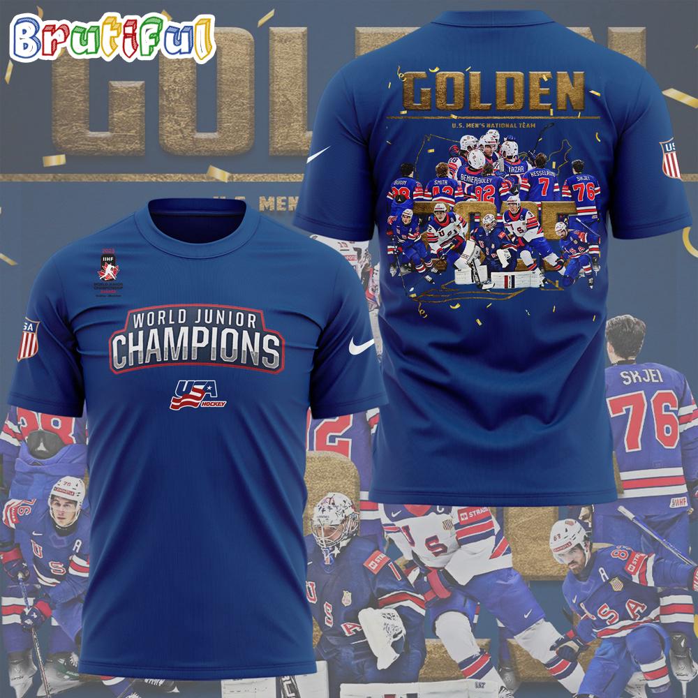 USA Hockey 2025 IIHF Men's World Championship Limited Edition Golden T Shirt