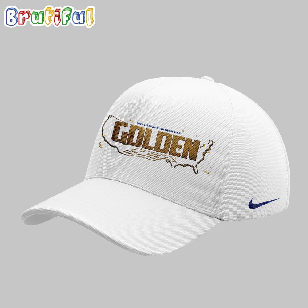 USA Hockey 2025 IIHF Men's World Championship Team Player Golden White Cap