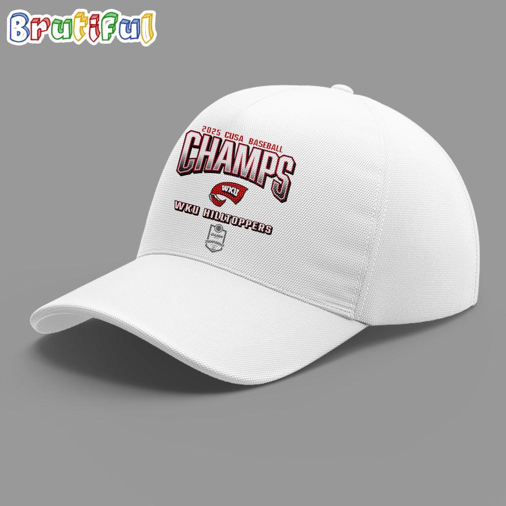 Western Kentucky Hilltoppers Baseball x 2025 CUSA Tournament Champions White Cap