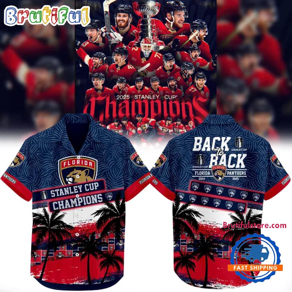 2025 Stanley Cup Champs Florida Panthers Hawaiian Shirt