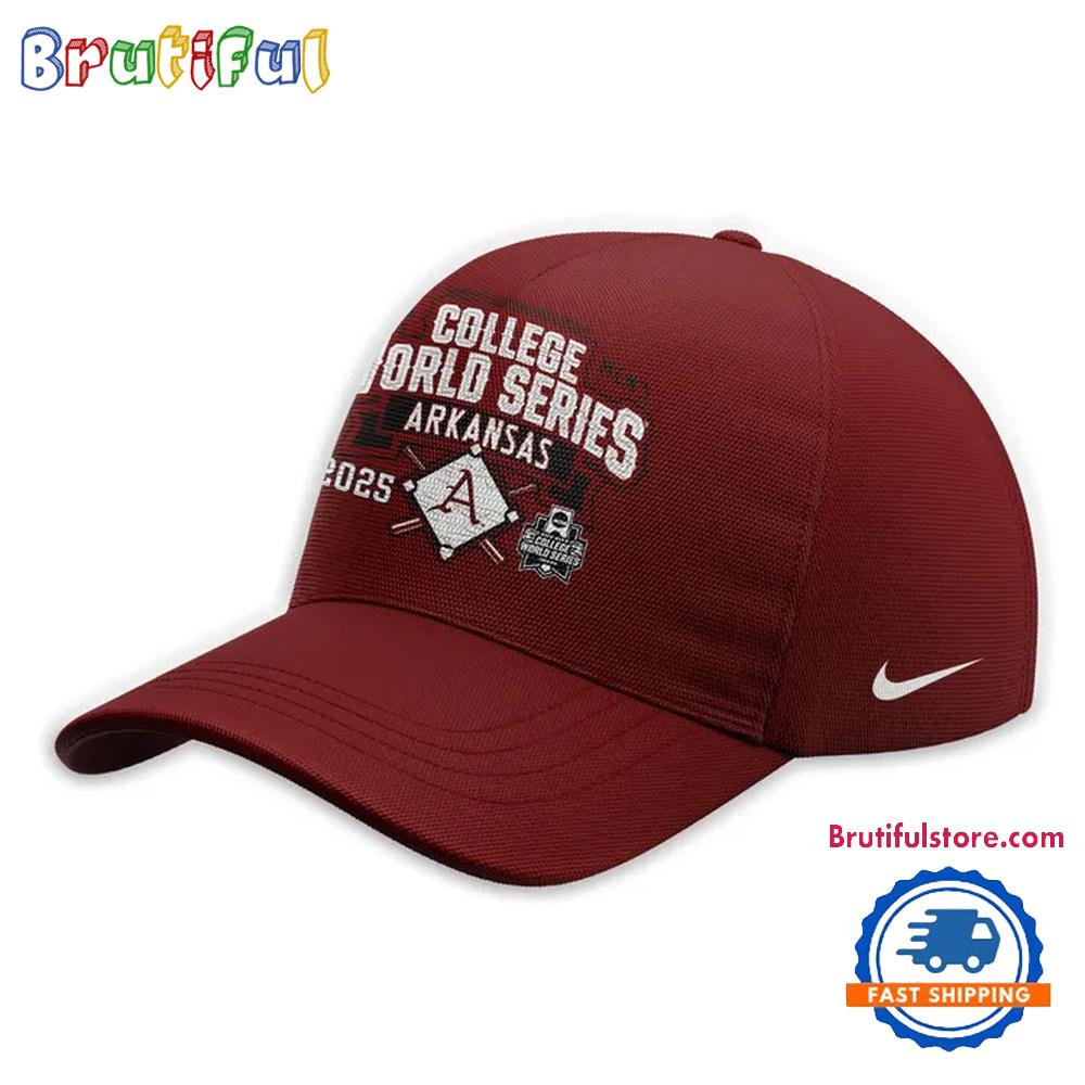 Arkansas Razorbacks Baseball College World Series 2025 Fan Gift Cap