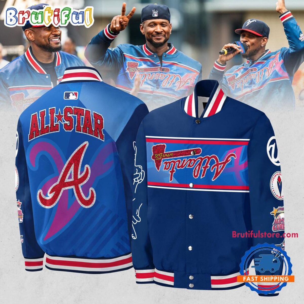 Atlanta Braves Usher 2025 MLB All-Star Game Baseball Jacket