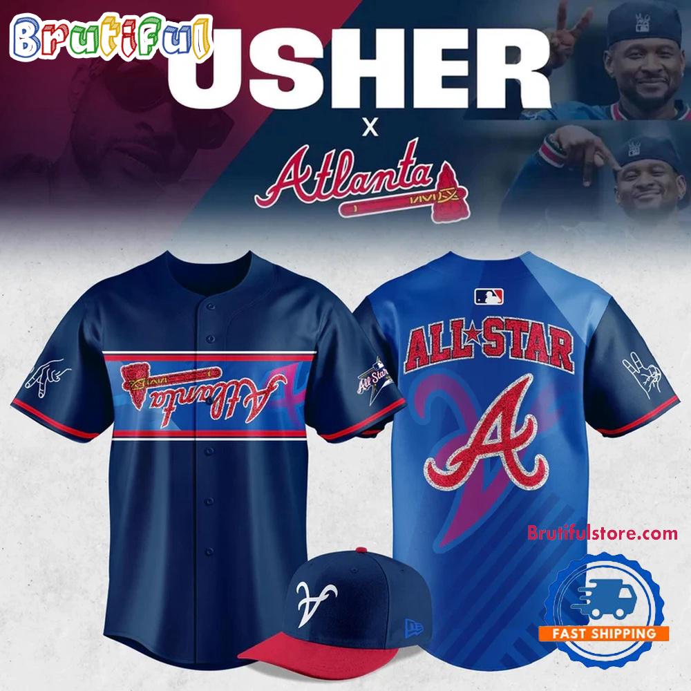 Atlanta Braves Turtleneck Jersey Shirt - Russell Athletic, Men's XXL, Navy Blue, Officially Licensed MLB Regular Season Gear