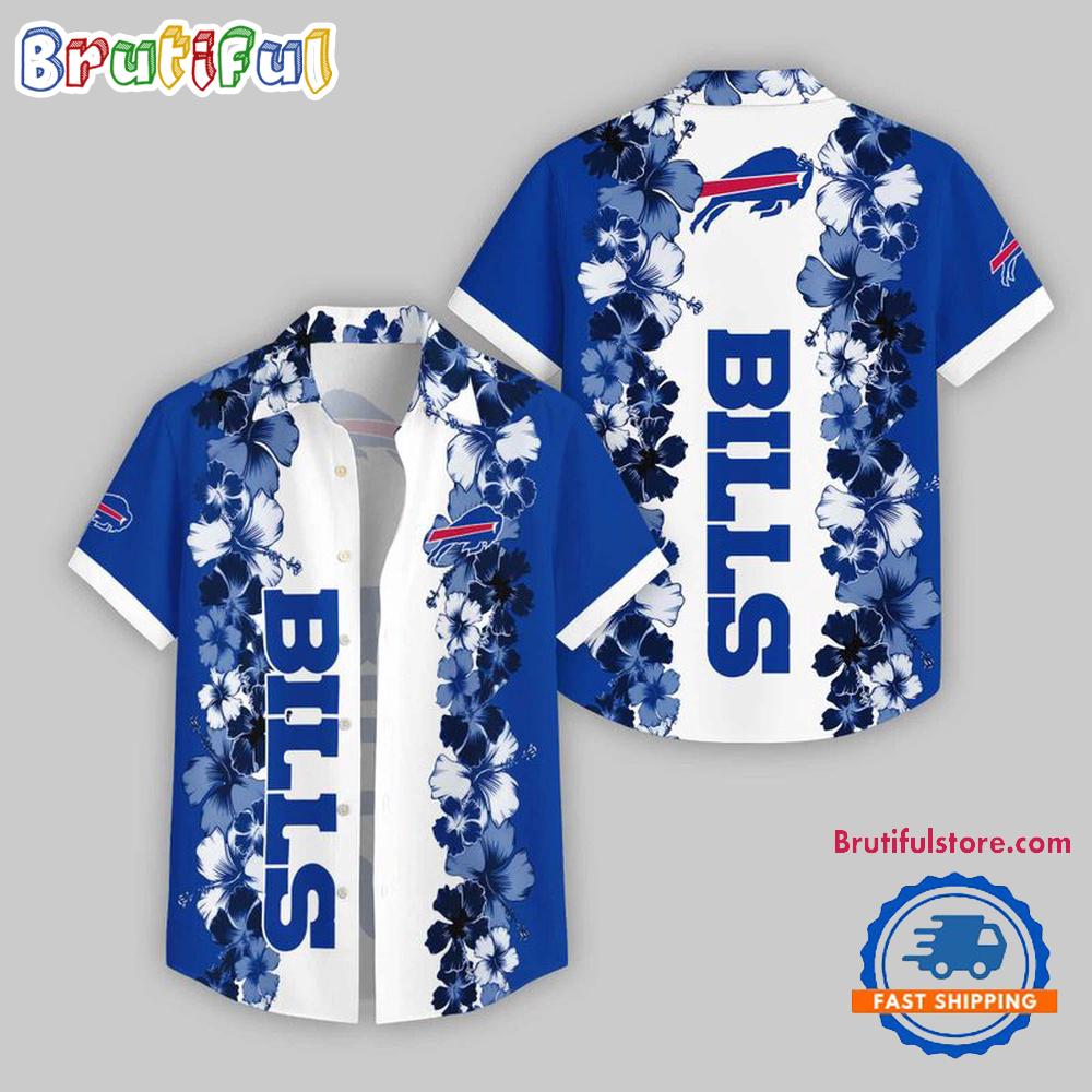 Buffalo Bills Flower Pattern Summer Beach Aloha Hawaii Shirt