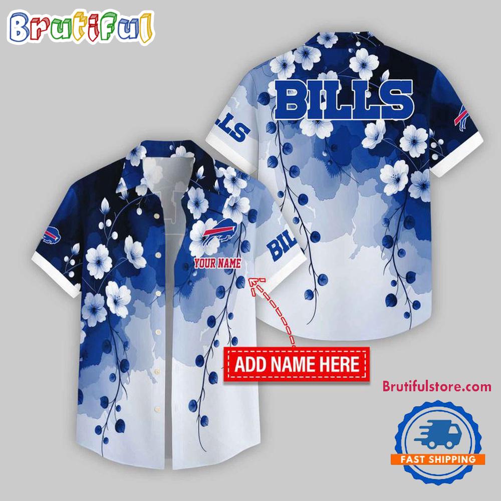 Buffalo Bills Flower Pattern Trendy Summer Button Hawaii Shirt