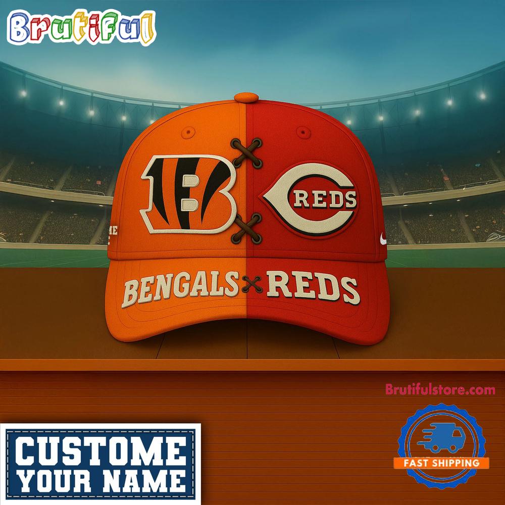 Cincinnati Bengals x Cincinnati Reds Sporty New Design Baseball Cap