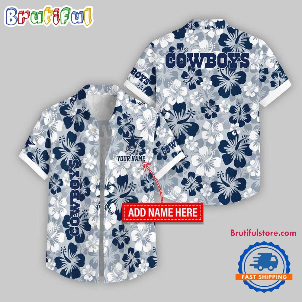 Dallas Cowboys Flower Palm Tree Aloha Hawaii Shirt