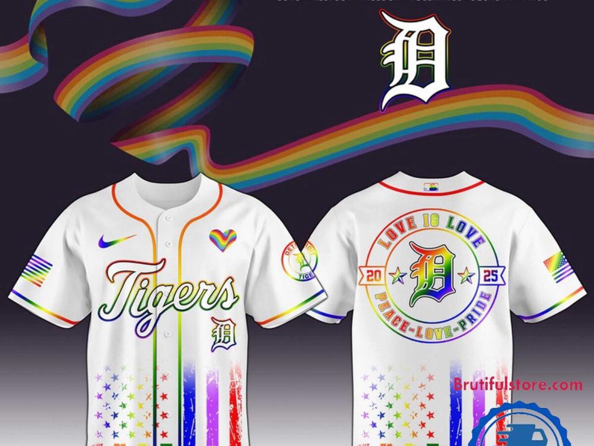 Detroit Tigers 2025 Happy Pride Month Limited Edition Baseball Jersey