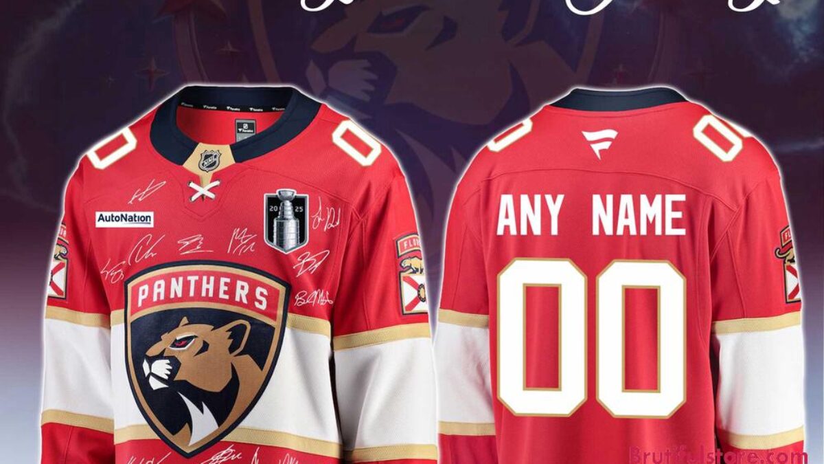 Florida Panthers Champion NHL Stanley Cup 2025 Signature Hockey Jersey