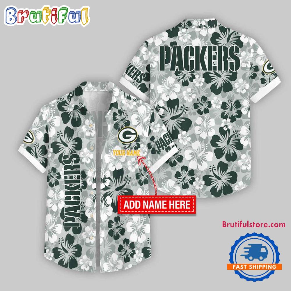 Green Bay Packers Flower Palm Tree Aloha Hawaii Shirt