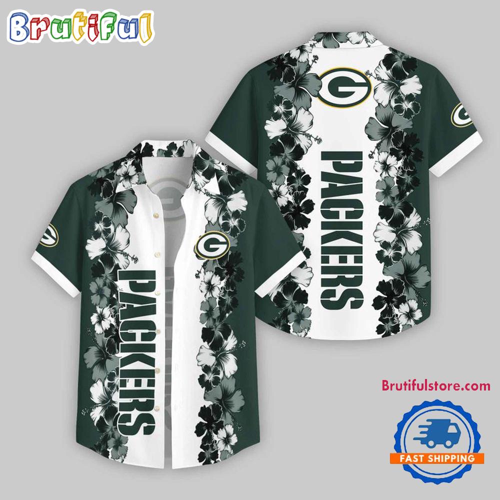 Green Bay Packers Flower Pattern Summer Beach Aloha Hawaii Shirt
