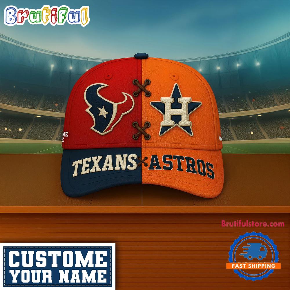 Houston Texans x Houston Astros Sporty New Design Baseball Cap