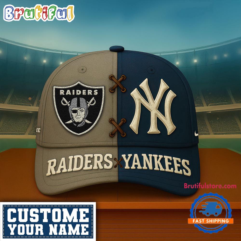 Las Vegas Raiders x New York Yankees Sporty New Design Baseball Cap