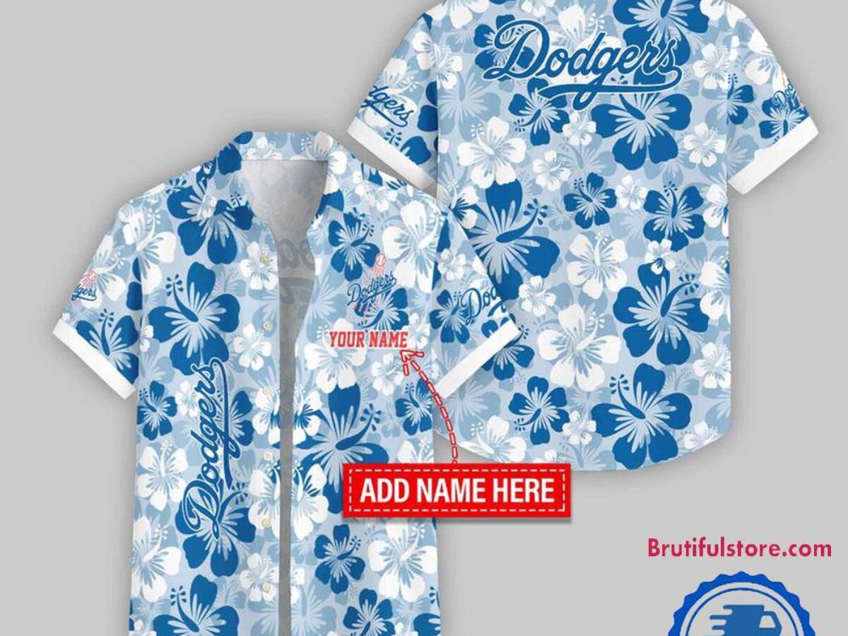 Los Angeles Dodgers Flower Palm Tree Aloha Hawaii Shirt