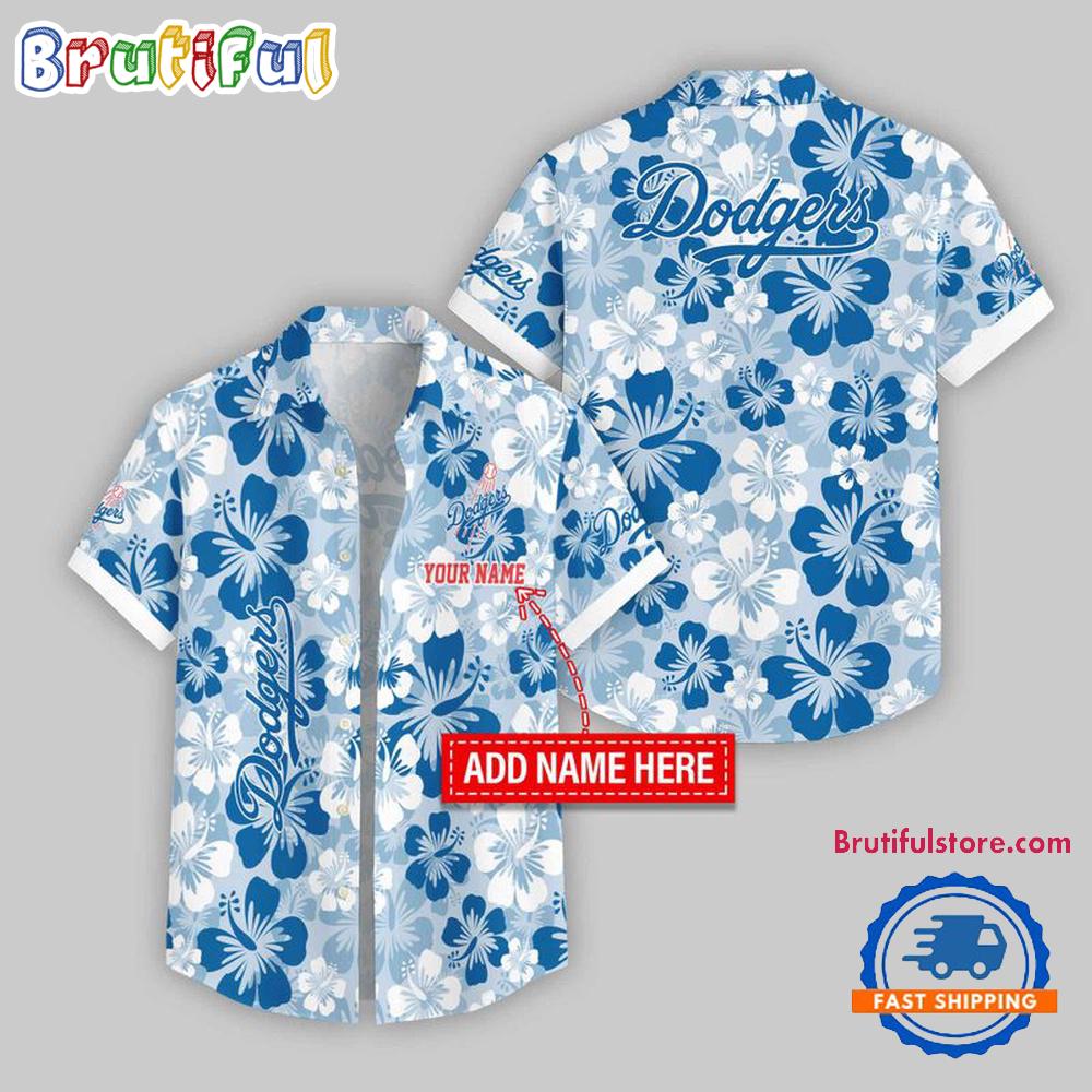 Los Angeles Dodgers Flower Palm Tree Aloha Hawaii Shirt
