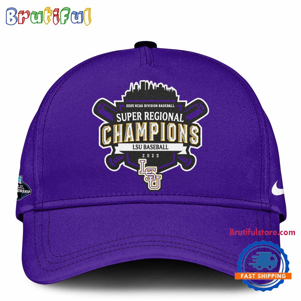 LSU Tigers 2025 NCAA Division Baseball Super Regionals Champions Cap