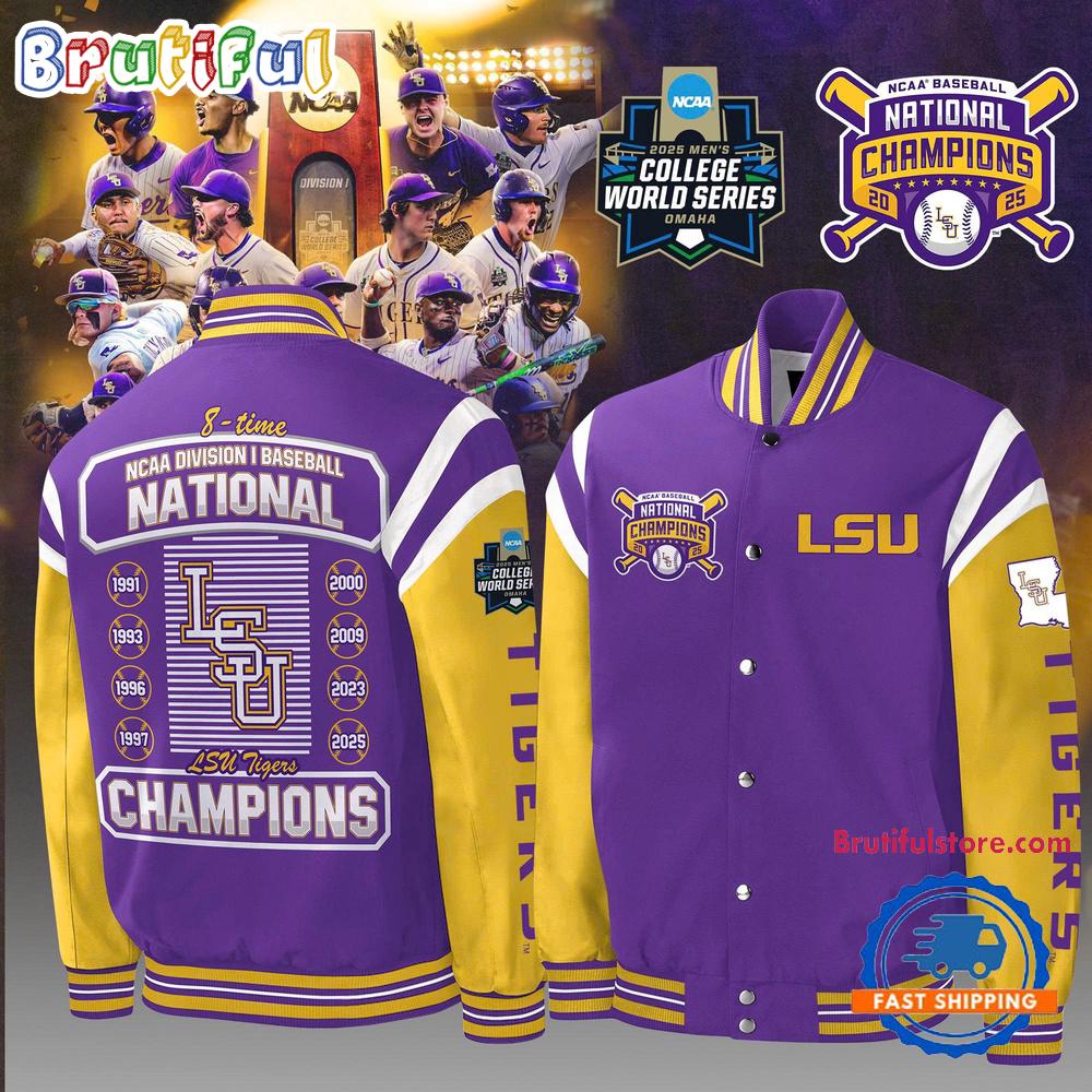 LSU Tigers 2025 NCAA National Champions Limited Edition Baseball Jacket