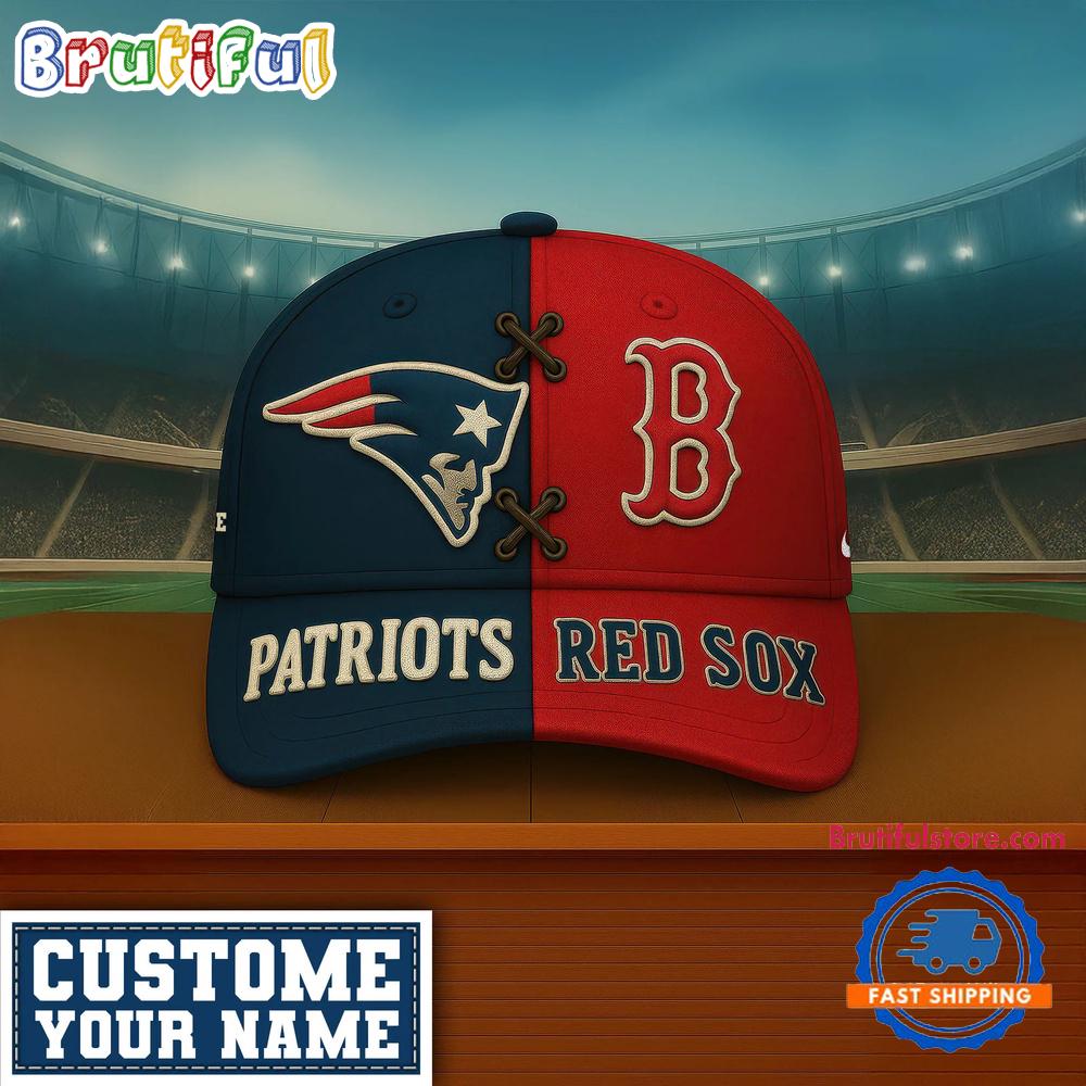 New England Patriots x Boston Red Sox Sporty New Design Baseball Cap