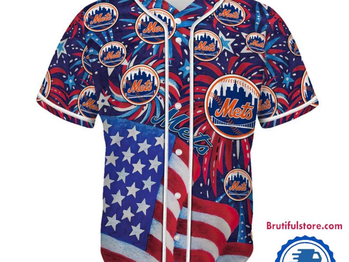 Mets ユニフォーム 星条旗デザイン サイズ: L new-york-mets-usa-flag-