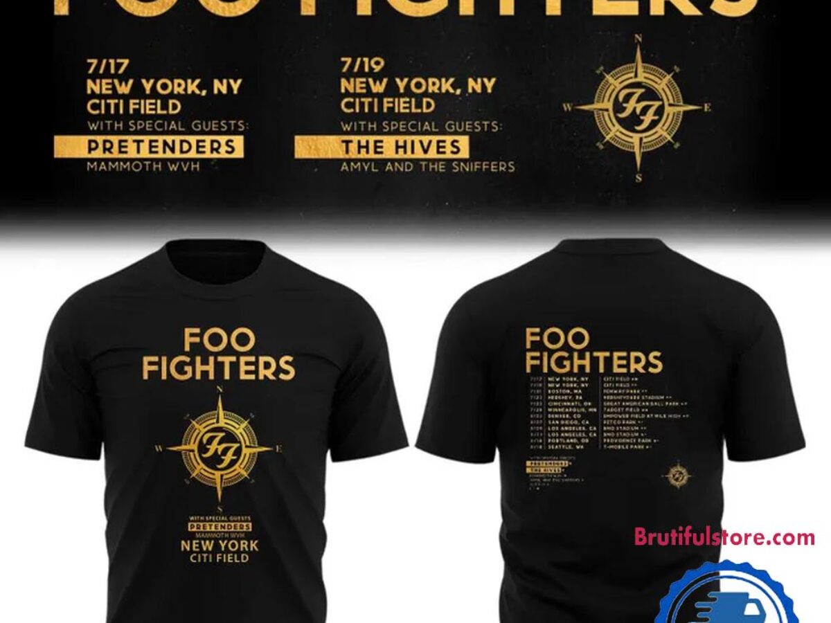 New York Mets x Foo Fighters New York Citi Field 2025 T Shirt