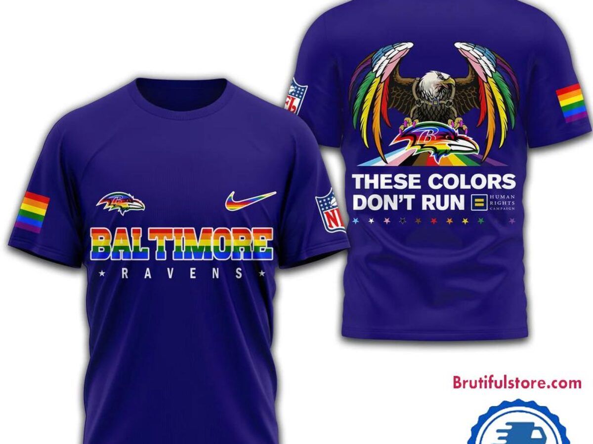 NFL Baltimore Ravens Football Human Rights Campaign LGBT 2025 3D Shirt