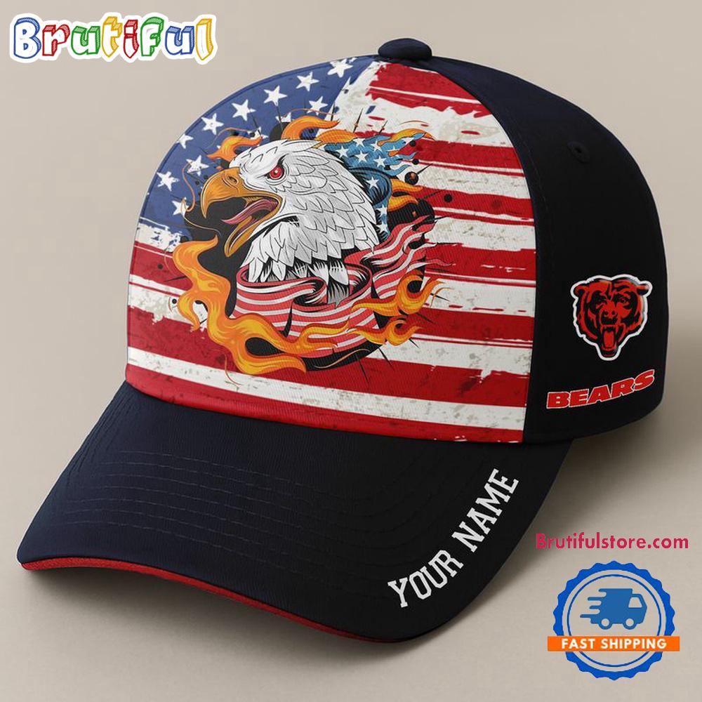 NFL Chicago Bears Independence Day Classic Cap, Football Happy 4th of July Cap Hats