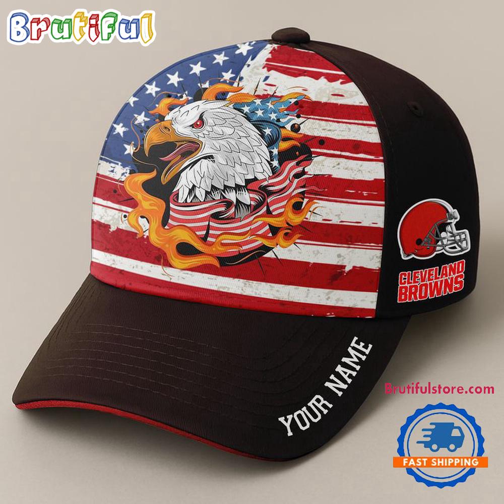 NFL Cleveland Browns Independence Day Classic Cap, Football Happy 4th of July Cap Hats