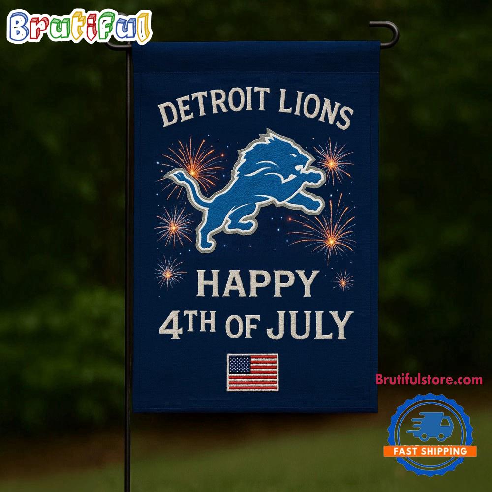 NFL Detroit Lions USA Team Independence Day Flag