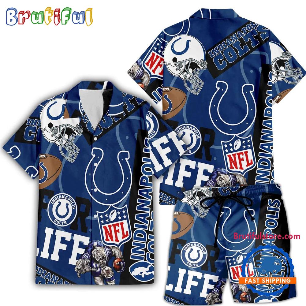 NFL Indianapolis Colts Limited Edition For Life Hawaiian Shirt And Shorts