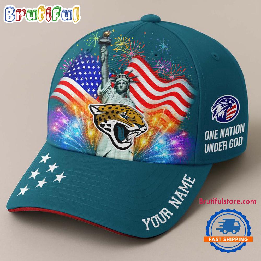 NFL Jacksonville Jaguars One Nation Under God Happy Independence Day Custom Classic Cap