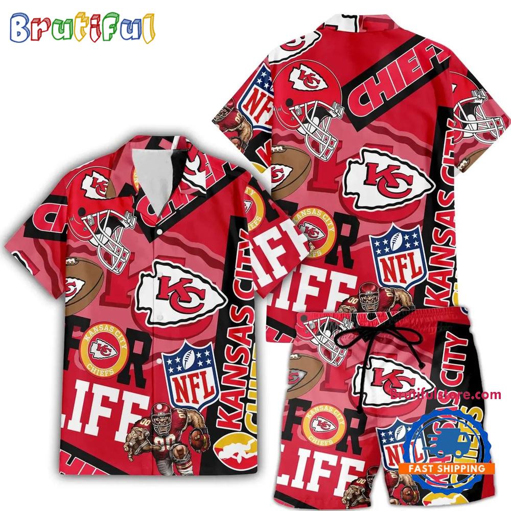 NFL Kansas City Chiefs Limited Edition For Life Hawaiian Shirt And Shorts