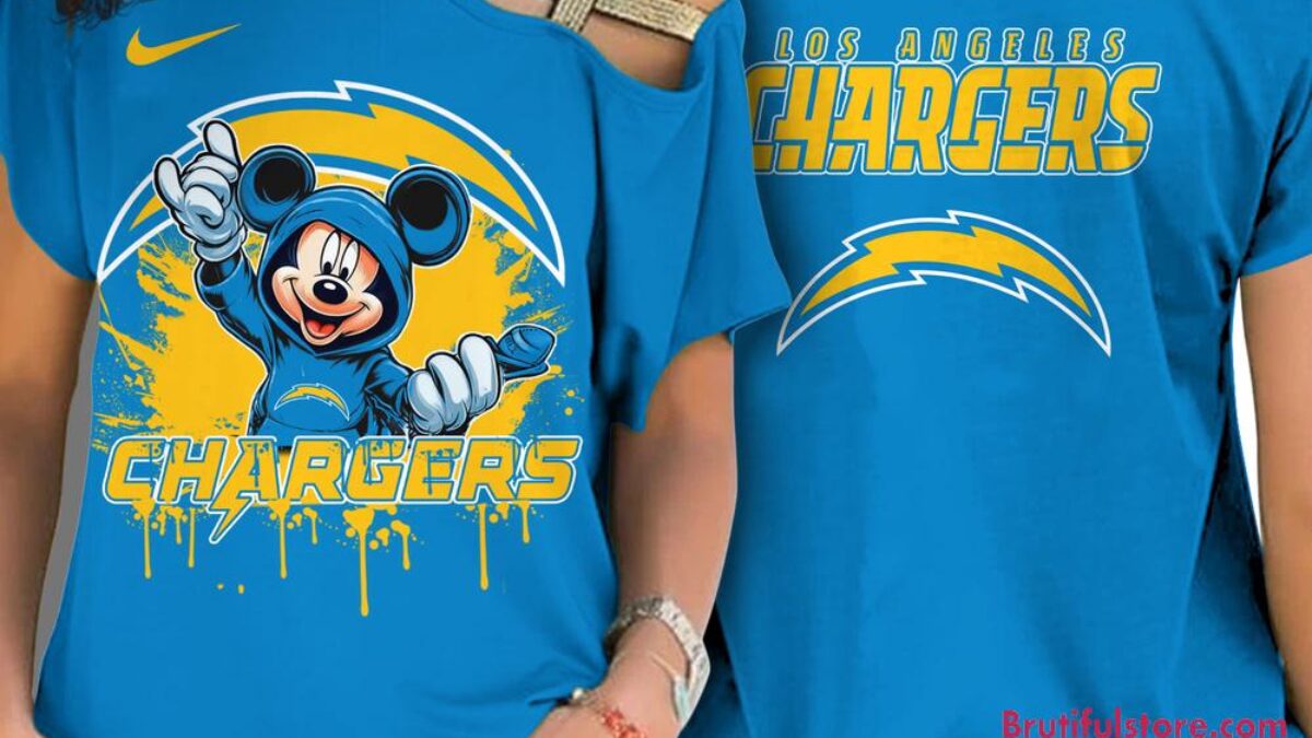 NFL Los Angeles Chargers Mickey Mouse Women's Cross Strap Shoulder