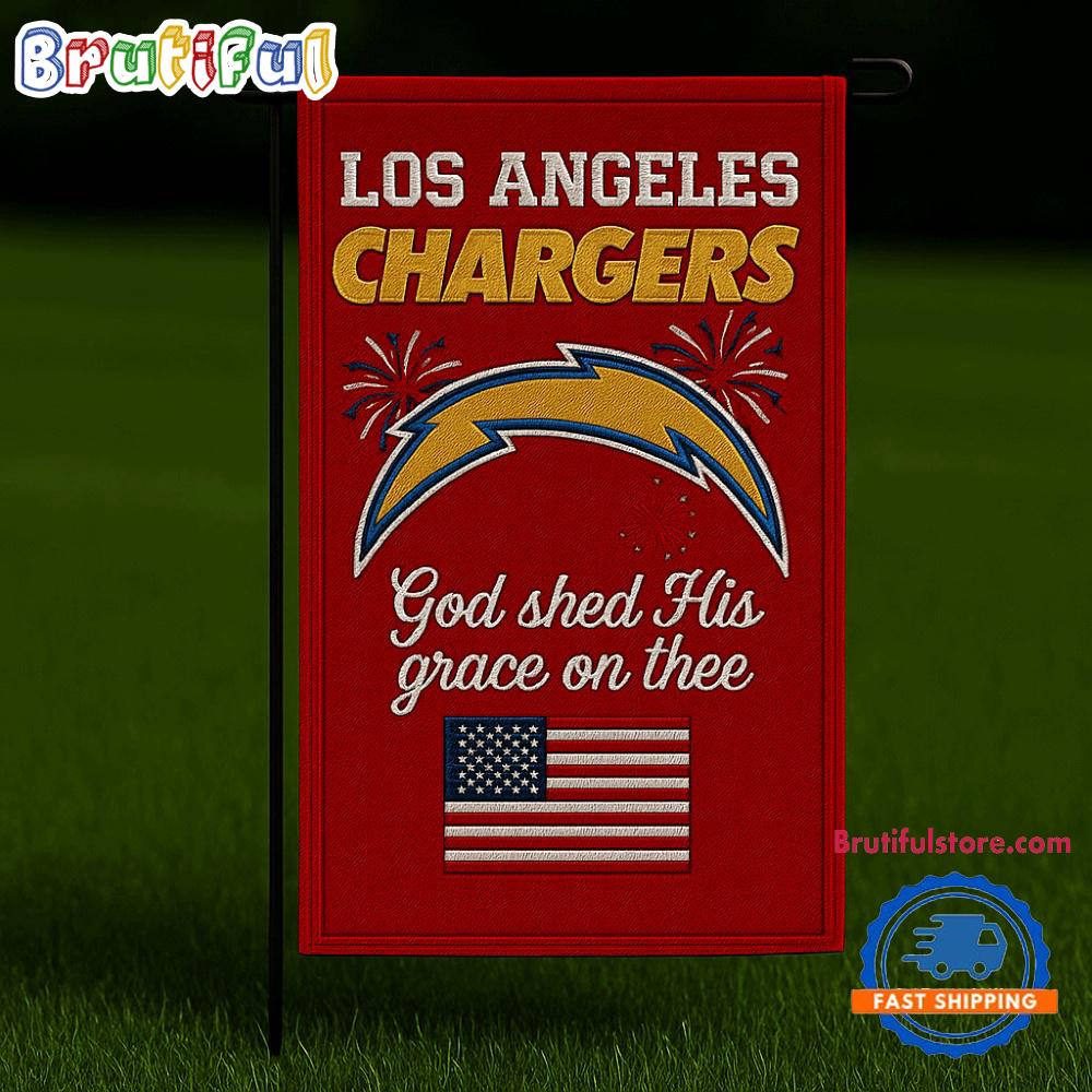 NFL Los Angeles Chargers USA Team Independence Day Flag, Football Team 4th Of July Flags