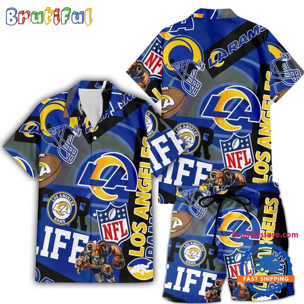 NFL Los Angeles Rams Limited Edition For Life Hawaiian Shirt And Shorts