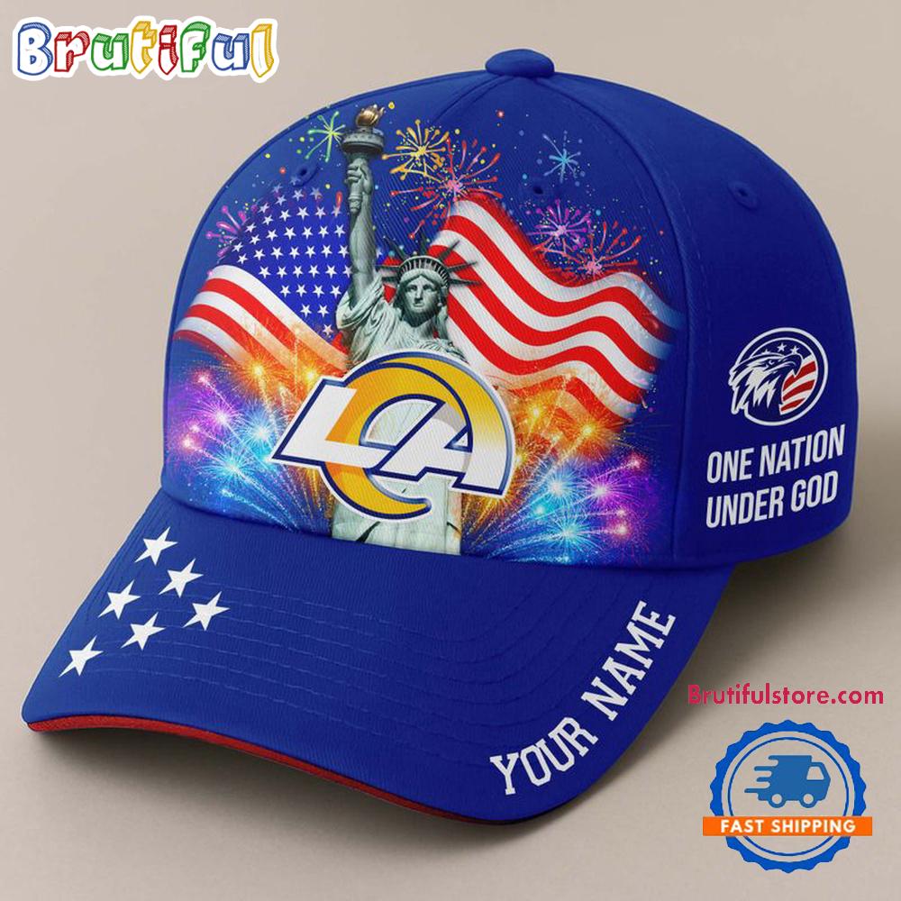NFL Los Angeles Rams One Nation Under God Happy Independence Day Custom Classic Cap