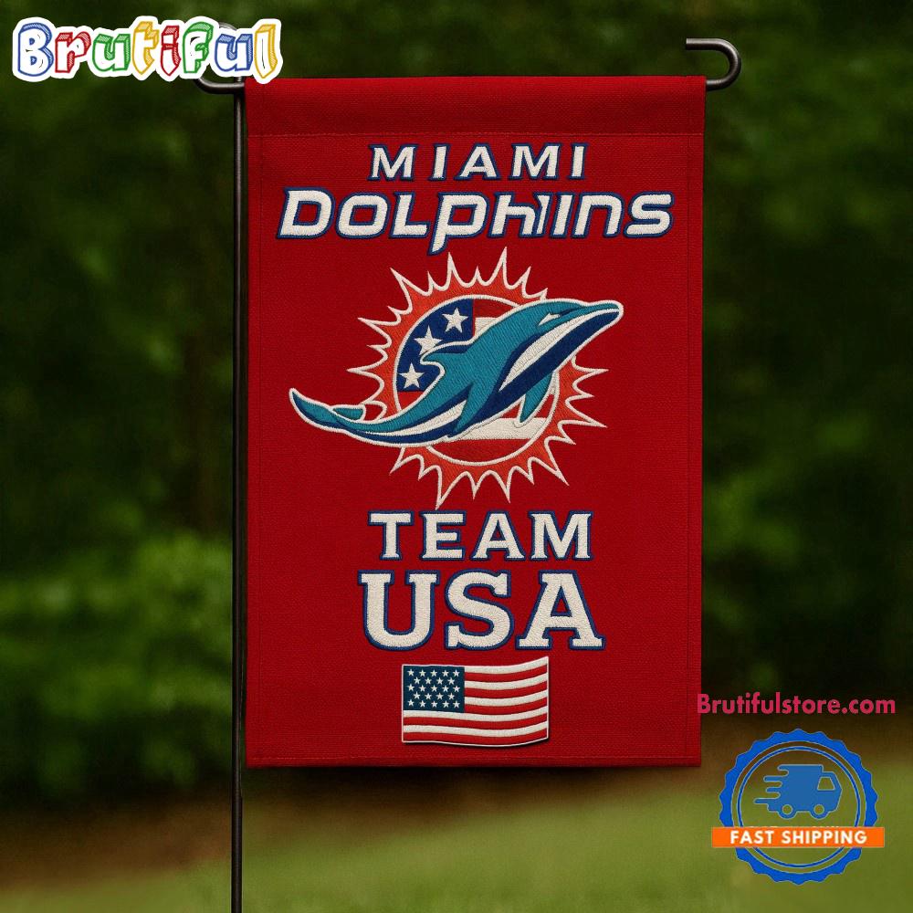 NFL Miami Dolphins USA Team Independence Day Flag, Football Team 4th Of July Flags