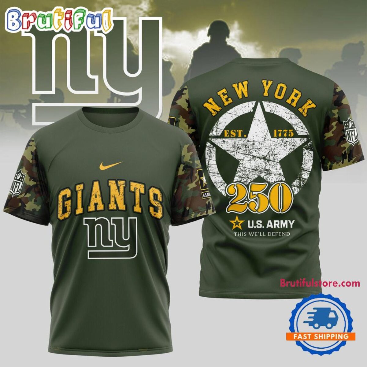 アメリカ製 NFL NY ジャイアンツ レプリカジャージ Made in USA nfl-new-york-giants-us-army-
