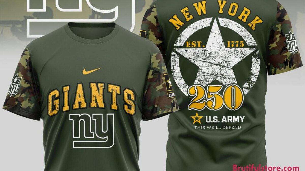 NFL New York Giants US Army 250th Birthday Celebration 3D Shirt