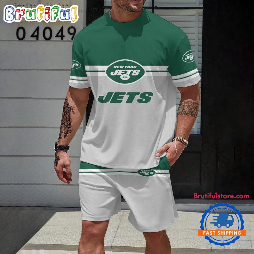 NFL New York Jets New Design T Shirt And Shorts Set