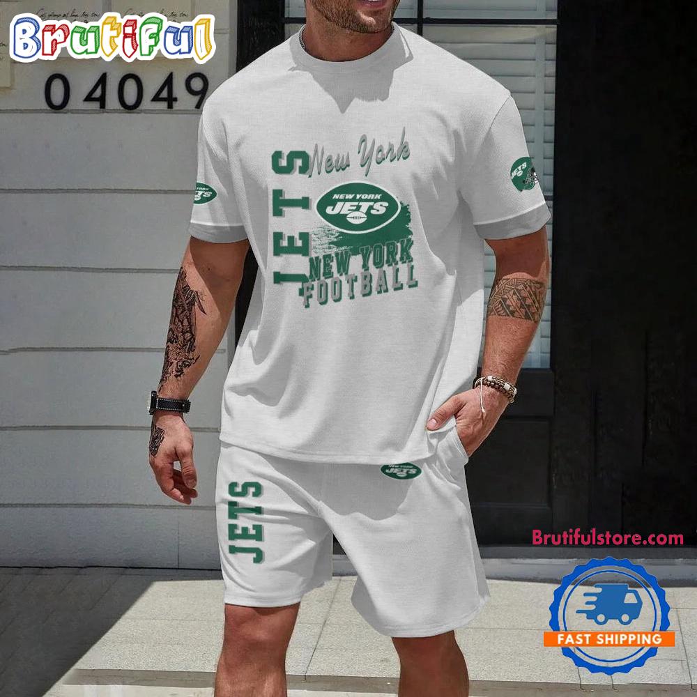 NFL New York Jets Summer 3D Printed Combo T Shirt And Shorts