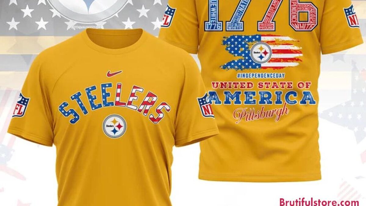 NFL Pittsburgh Steelers 4th of July Happy Independence Day 1776 3D