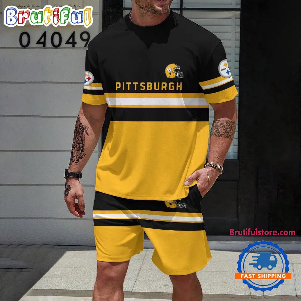 NFL Pittsburgh Steelers Limited New T Shirt And Shorts Set