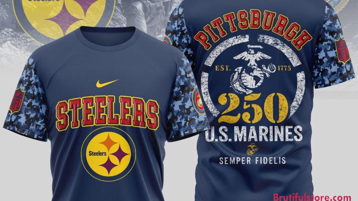 NFL Pittsburgh Steelers US Marines 250 Years Est.1775 Unisex