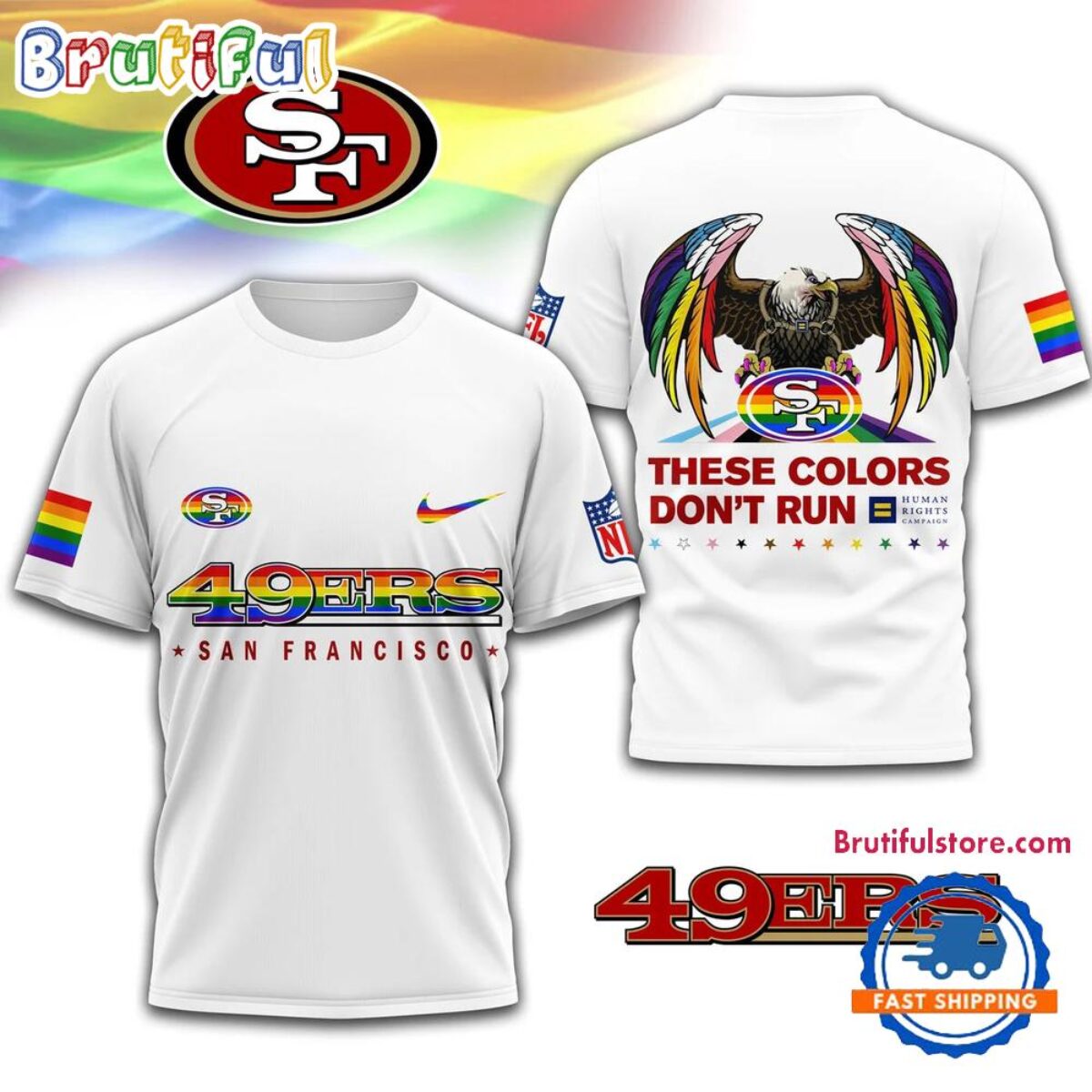 NFL San Francisco 49ers Human Rights Campaign LGBT Pride Month 3D