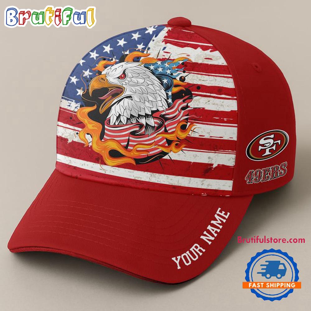 NFL San Francisco 49ers Independence Day Classic Cap, Football Happy 4th of July Cap Hats