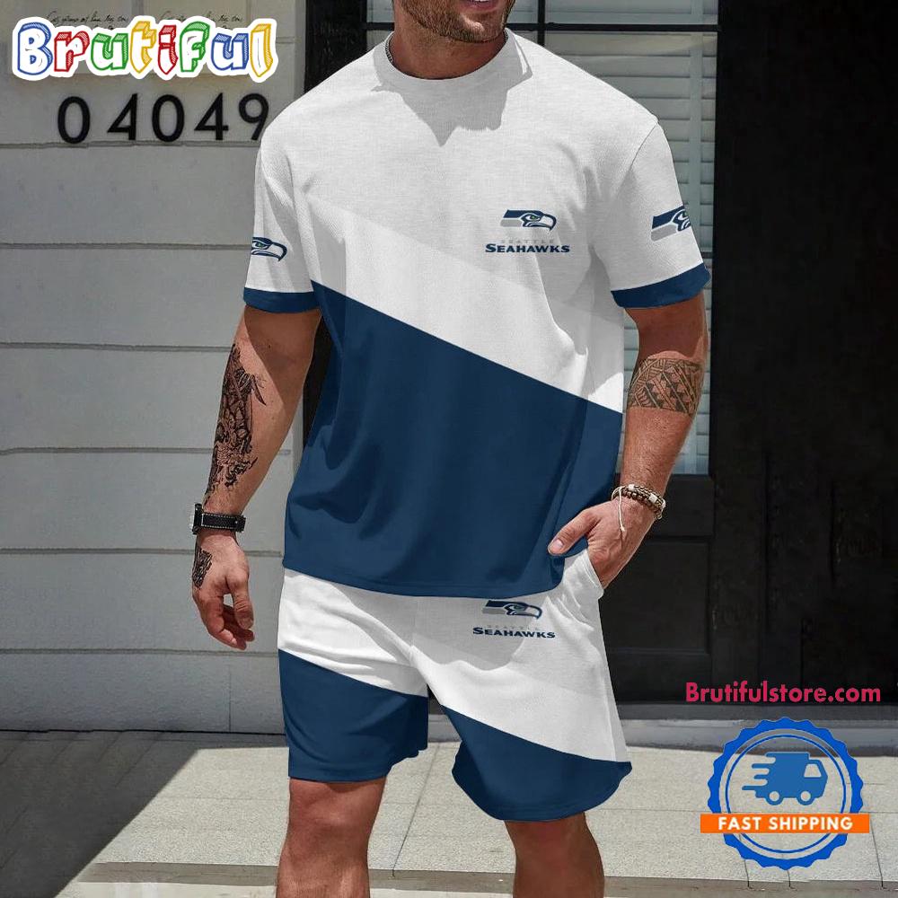 NFL Seattle Seahawks Football T Shirt And Shorts Set